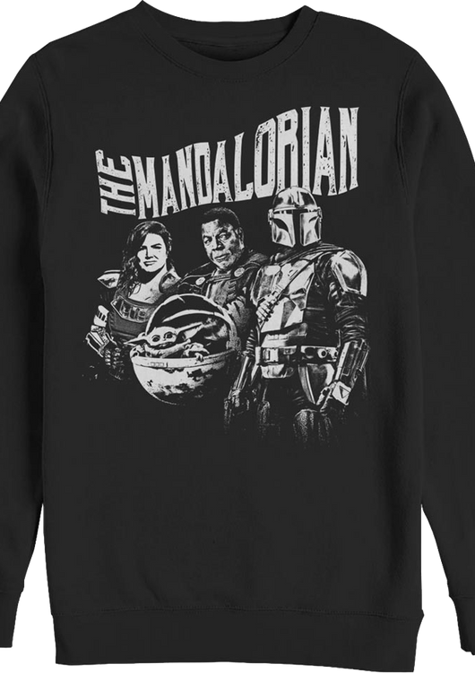 The Mandalorian Black And White Star Wars Sweatshirt - main product image