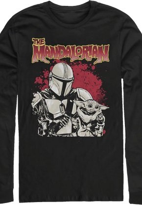 The Mandalorian Bounty Hunter And Child Star Wars Long Sleeve Shirt