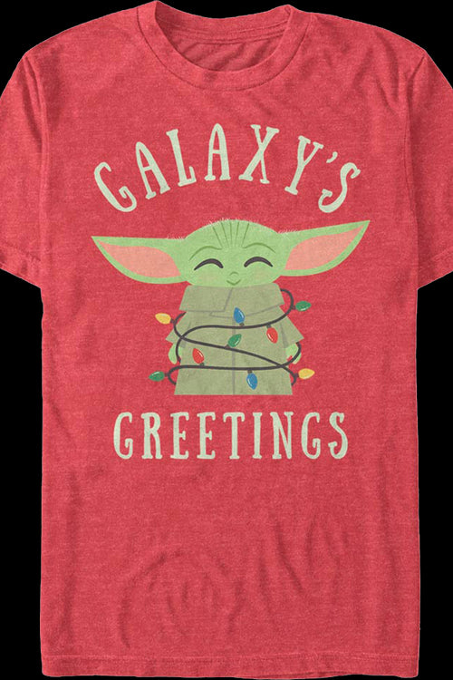 The Mandalorian Child Galaxy's Greetings Star Wars T-Shirtmain product image
