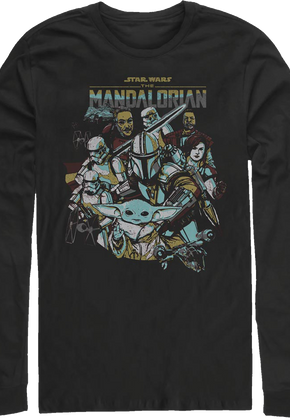 The Mandalorian Collage Star Wars Long Sleeve Shirt