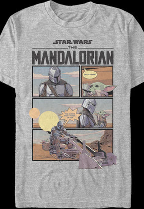 The Mandalorian Comic Book Panels Star Wars T-Shirt