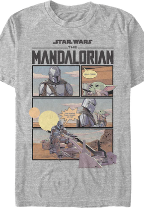 The Mandalorian Comic Book Panels Star Wars T-Shirt