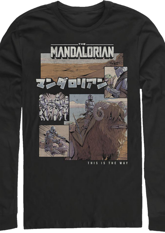 The Mandalorian Comic Book Star Wars Long Sleeve Shirt - main product image