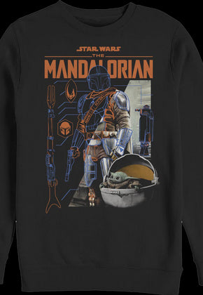 The Mandalorian Outlines Star Wars Sweatshirt