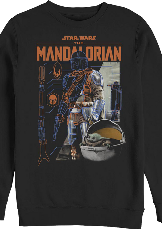 The Mandalorian Outlines Star Wars Sweatshirt - main product image