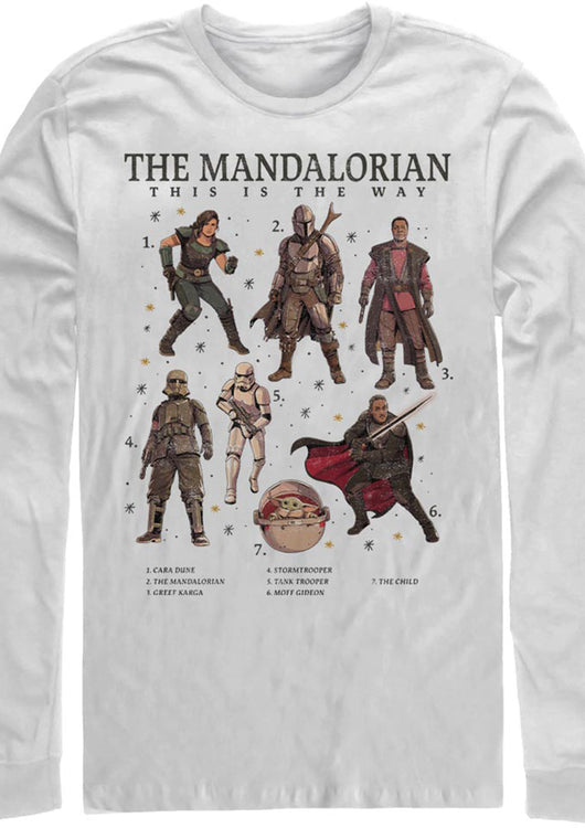 The Mandalorian The Numbered Way Star Wars Long Sleeve Shirt - main product image