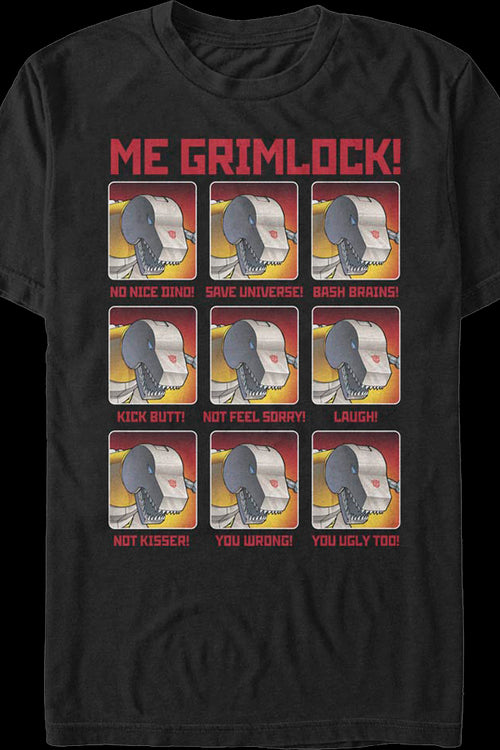 The Many Moods Of Grimlock Transformers T-Shirtmain product image