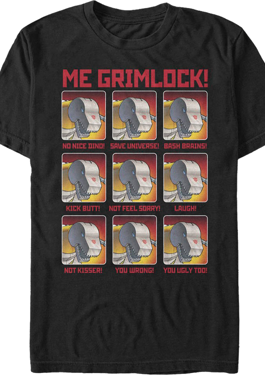 The Many Moods Of Grimlock Transformers T-Shirt - main product image