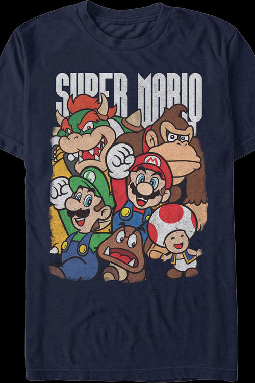 The Stars of Super Mario Bros. Nintendo T-Shirtmain product image