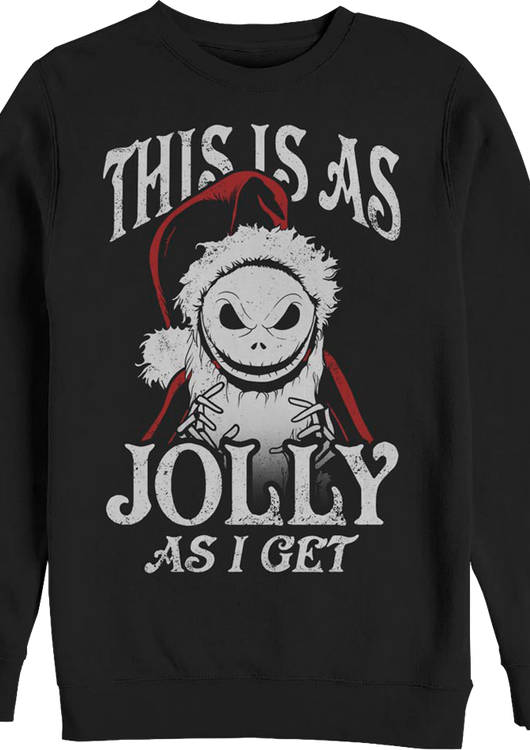 This Is As Jolly As I Get Nightmare Before Christmas Sweatshirt - main product image