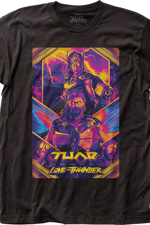 Thor: Love And Thunder Neon Poster Marvel Comics T-Shirtmain product image