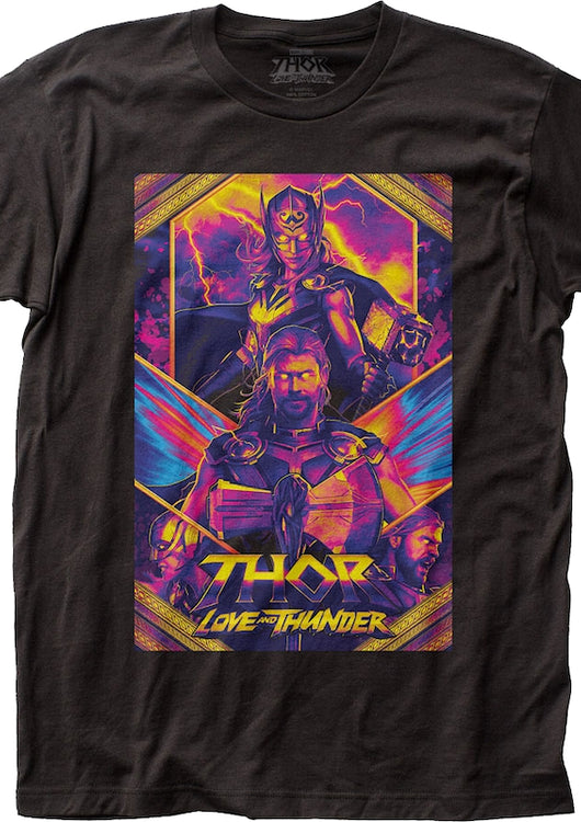 Thor: Love And Thunder Neon Poster Marvel Comics T-Shirt - main product image