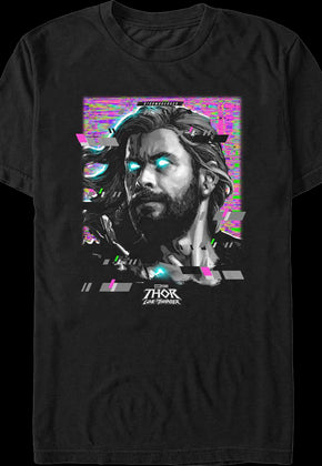 Thor Love And Thunder Retro Glitch Marvel Comics T-Shirt