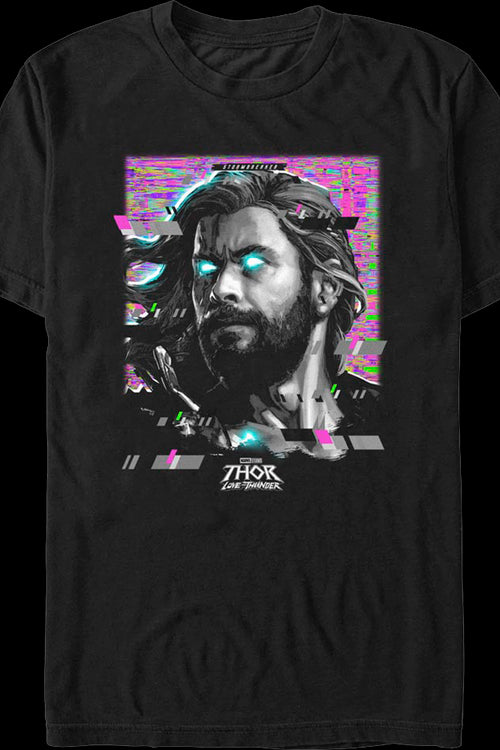 Thor Love And Thunder Retro Glitch Marvel Comics T-Shirtmain product image
