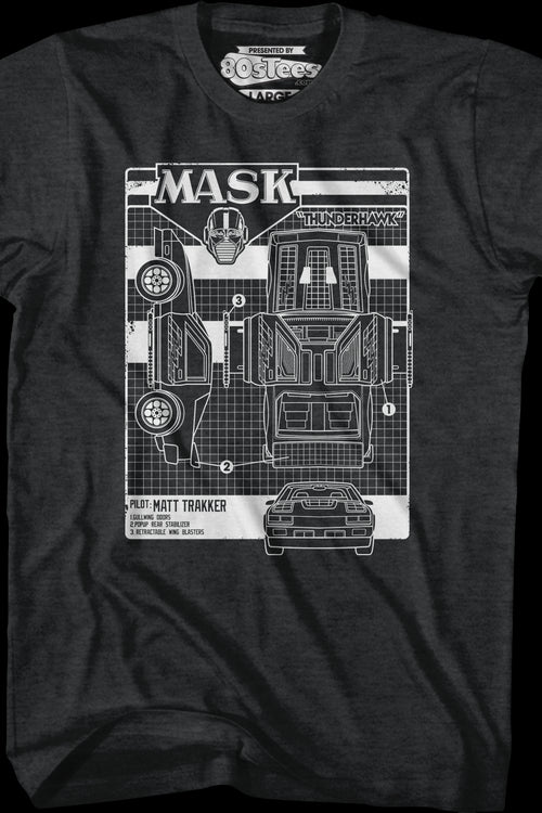Retro Thunderhawk Schematic MASK T-Shirtmain product image