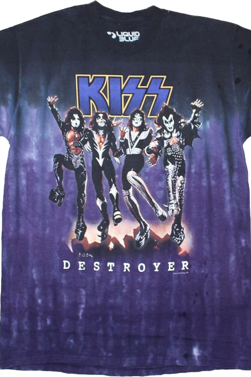 Tie Dye Destroyer KISS T-Shirtmain product image