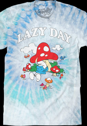 Tie Dye Lazy Day Smurfs T-Shirt