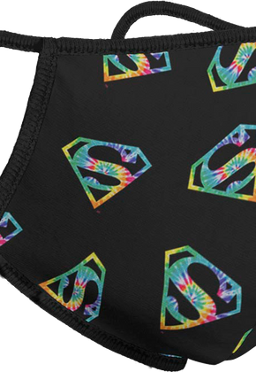 Tie Dyed Superman Logo DC Comics Face Mask