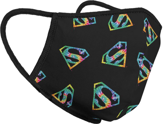 Tie Dyed Superman Logo DC Comics Face Mask - main product image