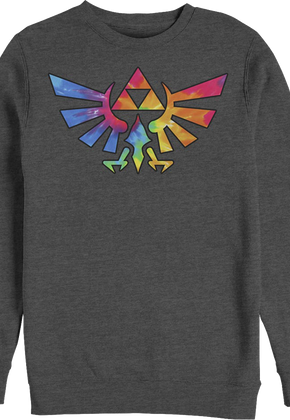 Tie Dye Trifoce Logo Legend of Zelda Nintendo Sweatshirt