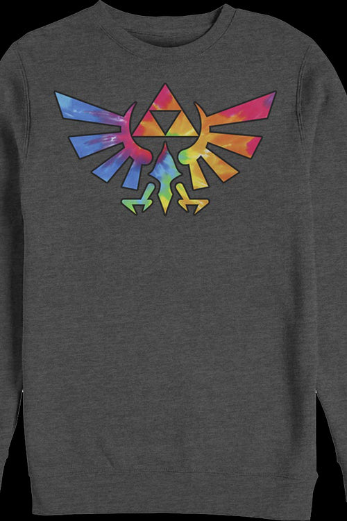 Tie Dye Trifoce Logo Legend of Zelda Nintendo Sweatshirtmain product image