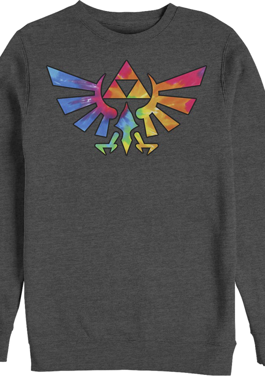 Tie Dye Trifoce Logo Legend of Zelda Nintendo Sweatshirt - main product image