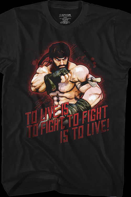 To Live Is To Fight Street Fighter T-Shirtmain product image
