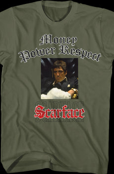 Tony Montana Money Power Respect Scarface T-Shirt