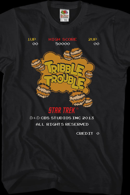 Tribble Trouble Video Game Star Trek T-Shirtmain product image
