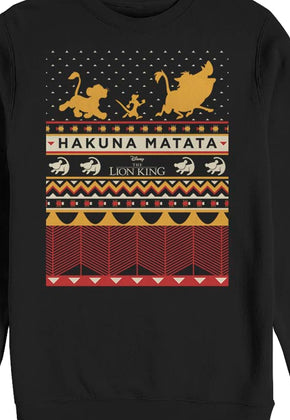 Ugly Faux Knit Hakuna Matata Lion King Sweatshirt