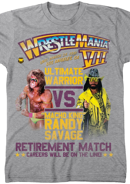 Ultimate Warrior vs Randy Savage WrestleMania VII T-Shirt - main product image