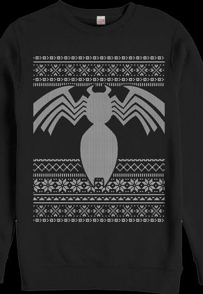 Venom Faux Ugly Christmas Sweater Marvel Comics Sweatshirt