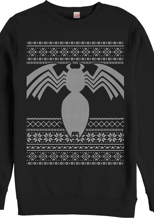 Venom Faux Ugly Christmas Sweater Marvel Comics Sweatshirt - main product image