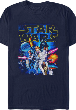 Vintage 1977 Poster Star Wars Episode IV T-Shirt