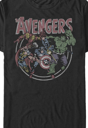 Vintage Avengers Collage Marvel Comics T-Shirt