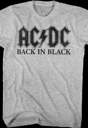 Vintage Back In Black ACDC Shirt