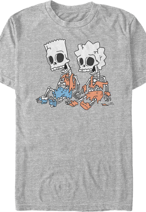 Vintage Bart And Lisa Skeletons The Simpsons T-Shirt