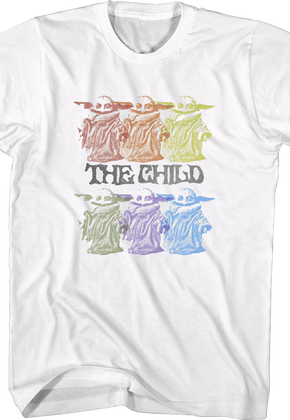 Vintage Colorful Child The Mandalorian Star Wars T-Shirt
