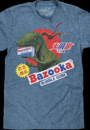 Vintage Dinosaur Bazooka Bubble Gum T-Shirt