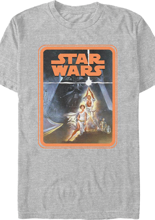 Vintage Episode IV Poster Frame Star Wars T-Shirt - main product image