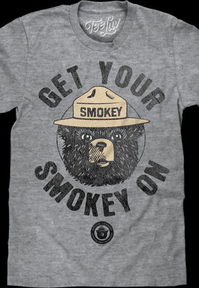 Vintage Get Your Smokey On Smokey Bear T-Shirt