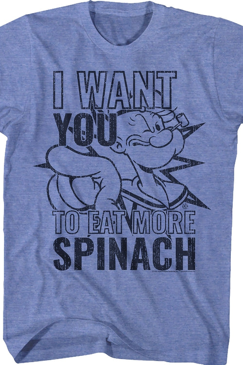 Vintage I Want You To Eat More Spinach Popeye T-Shirtmain product image