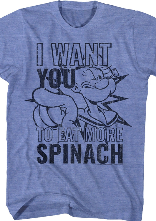 Vintage I Want You To Eat More Spinach Popeye T-Shirt - main product image