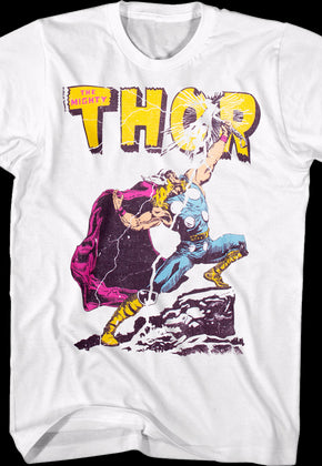 Vintage Lightning Strike Thor Marvel Comics T-Shirt