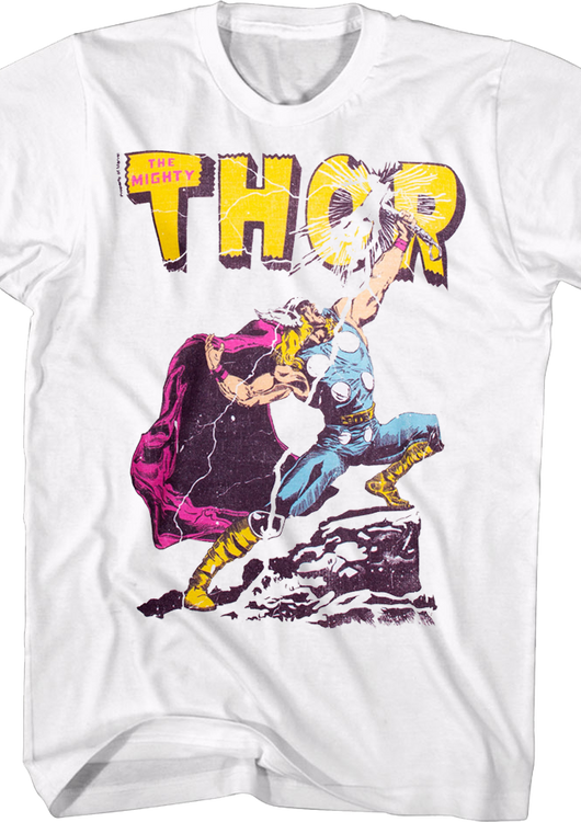 Vintage Lightning Strike Thor Marvel Comics T-Shirt - main product image