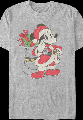 Vintage Mickey Mouse Santa Claus Disney T-Shirt