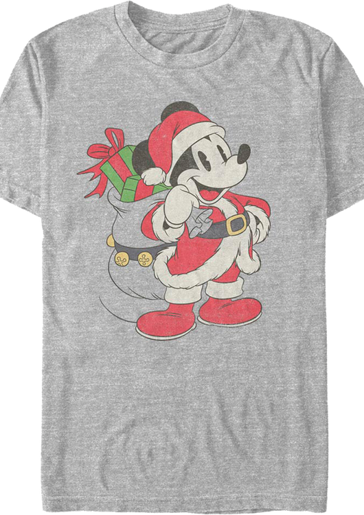 Vintage Mickey Mouse Santa Claus Disney T-Shirt - main product image