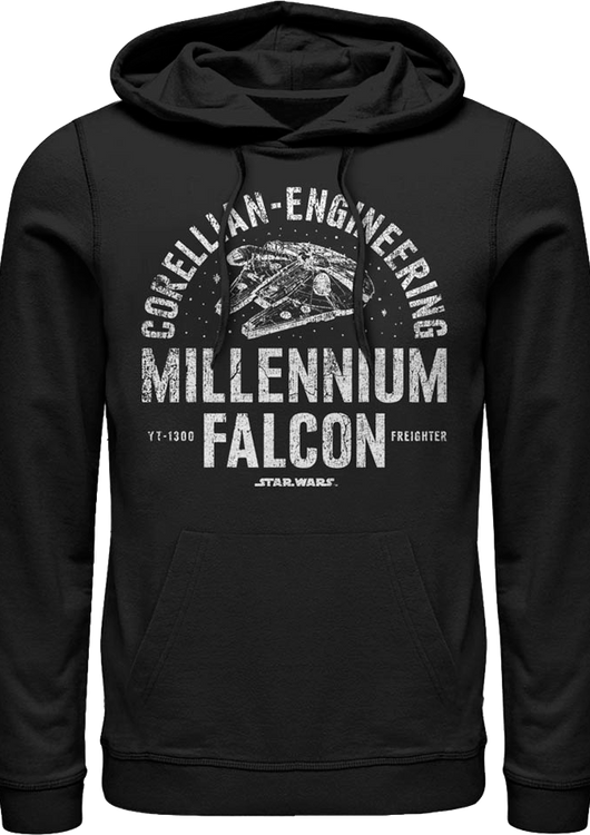 Vintage Millennium Falcon Star Wars Hoodie - main product image