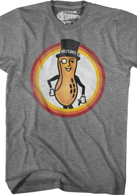 Vintage Mr. Peanut Circle Planters T-Shirt - main product image