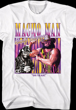 Vintage Oh Yeah Collage Macho Man Randy Savage T-Shirt